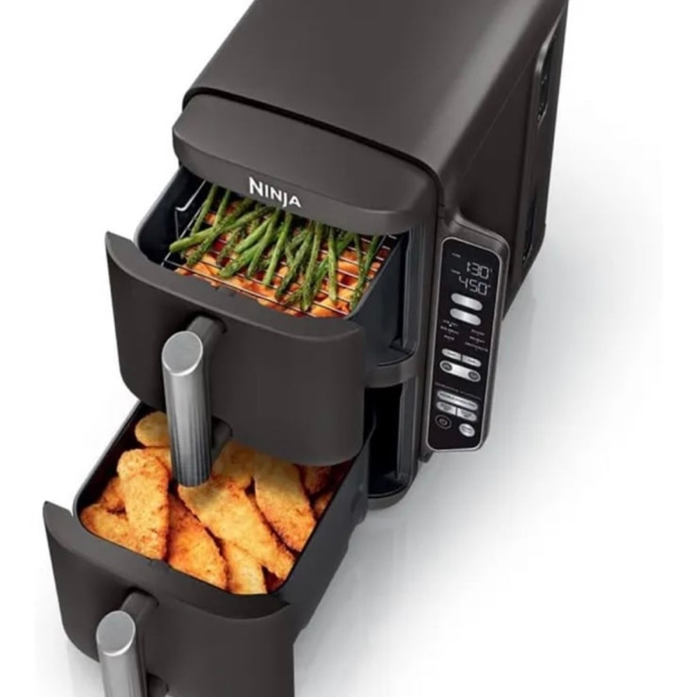 Ninja Double Drawer Air Fryer Oven in Matte Black